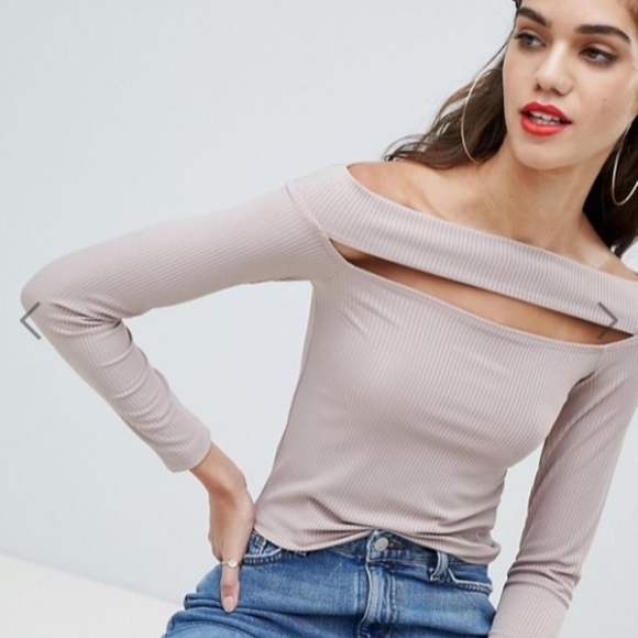 ASOS Tops - ASOS Design Bardot Top with Long Sleeve